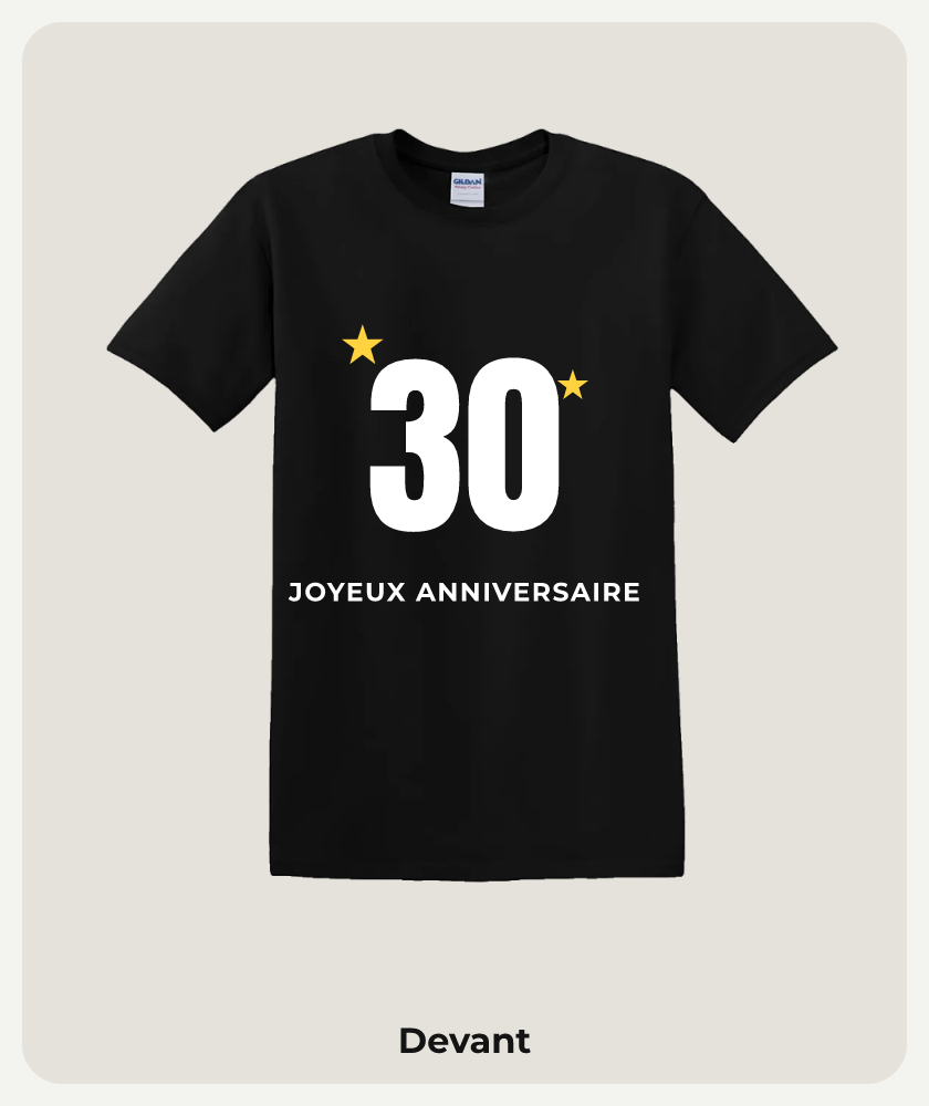 Aperçu du modèle Anniversaire