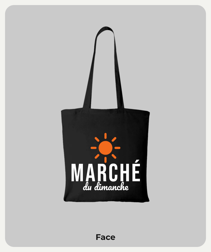 Aperçu du modèle Tote du marché